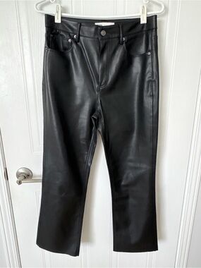 Zara Black Faux Leather Pants